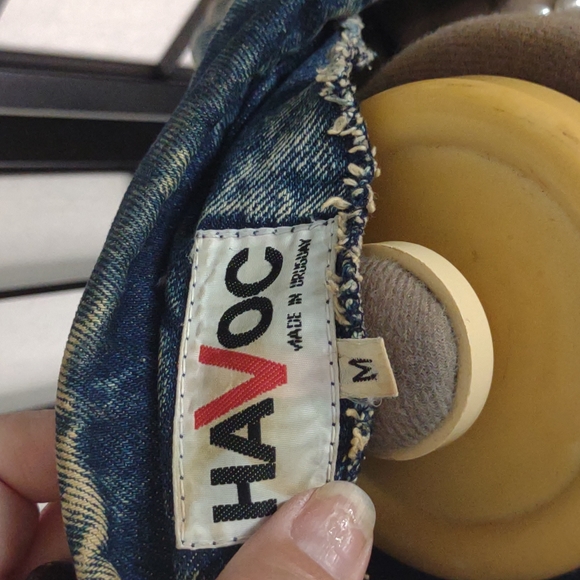 Vintage jean jacket with leather Fringe 💕 - Picture 5 of 10